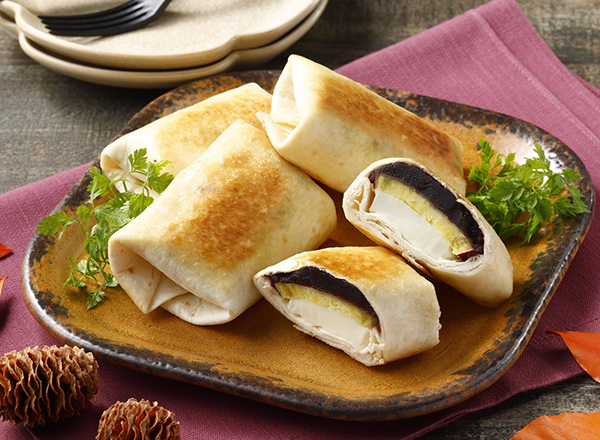 さつまいもとあんこチーズのトルティーヤロール レシピ画像