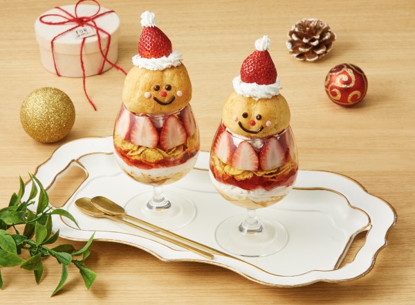 シューアイスの雪だるまパフェ レシピ画像